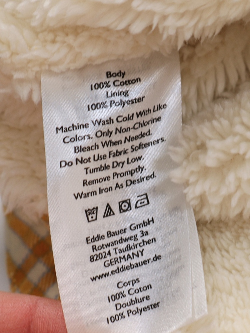 Eddie Bauer Sherpa Lined Plaid Flannel Shirt Jacket Shacket NWT Large - Picture 7 of 10